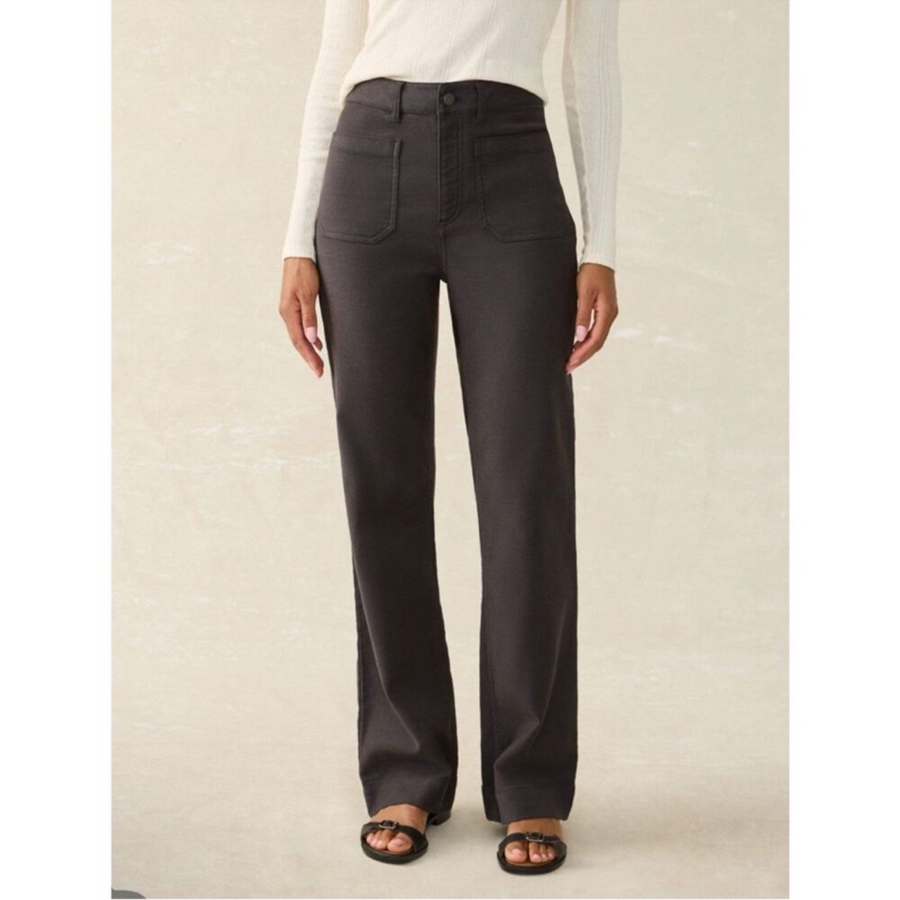 Faherty Stretch Terry Wide Leg Pants Size 28